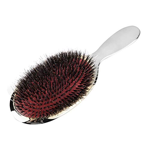 2 Colors Oval Nylon Bristle Hair Massage Comb Anti Static Scalp Hair Brush(silver) - Image 6
