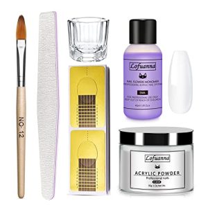Lofuanna 30g Clear Acrylic Nail Powder and 40ml Liquid Monomer Tools Set