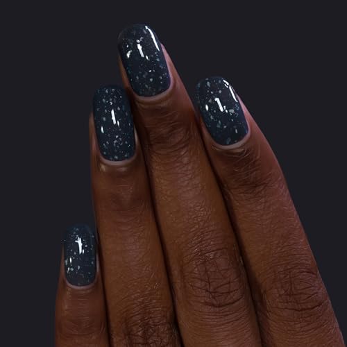 ILNP Thundercloud - Dark Grey Flakie Shimmer Nail Polish - Image 4