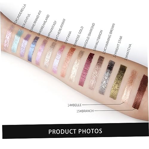 DOITOOL 3 Pcs Eye Shadow Shimmer Eyeshadow Shimmer Eyeliners Glow Eye Powder Glitter Liquid Eyeliner Glitter Eyeshadow Eye Makeup Pearlescent Eyeshadow Sequins Liquid Eyeshadow - Image 4