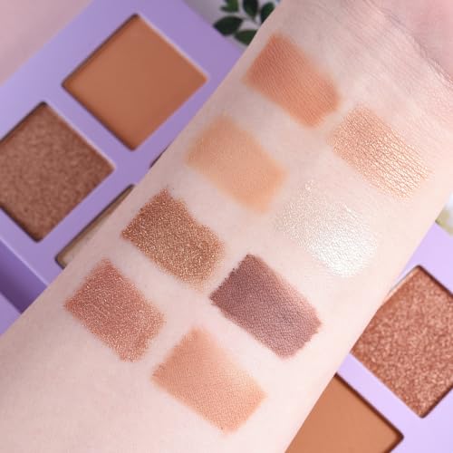 Matte Eyeshadow Palette, Vegan Eyeshadow Palette with Brush, 8 Shades Nude Eyeshadow Palette High Pigmented Organic Eyeshadow Palette Long Lasting Naked Eyeshadow Palette - Image 7