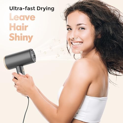 SIYOO 1600W Gold Ionic Hair Dryer with Diffuser Lightweight Design - Image 2
