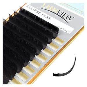 LASHVIEW 0.15mm C Curl Flat Mixed Length Eyelash Extensions for Natural Volume