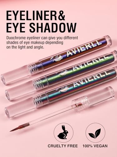 Shimmer Liquid Eyeliner Pencil,Pink Purple Chameleon Colored Satin Eye Liner,Metallic Multi-Reflective Finish Eyeliners Waterproof Smudge-proof Longwearing Ultra-Fine Tip Eyeliner Pen (06) - Image 2