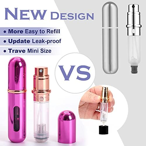 Travel Mini Perfume Refillable Atomizer Container, Portable Perfume Scent Pump Case Fragrance Empty Spray Bottle for Traveling and Outgoing (3 Pack, 5ml) (3 Pcs) - Image 5
