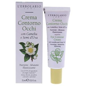 L'Erbolario 0.5 Oz Fragrance-Free Eye Contour Cream for Delicate Skin Nourishment and Elasticity