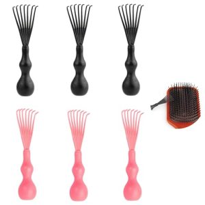 6 Pieces Hair Brush Cleaner Tool Comb Cleaner Tool Set Rake Comb Cleaning Brush Remove Comb Embedded Tool Hair Tools for Removing Hair Dust Different Combs Home and Salon Use