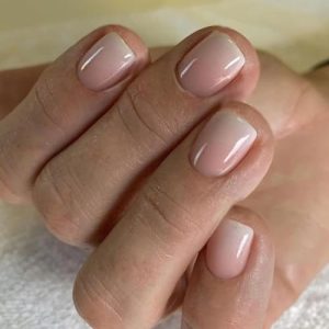 24Pcs White Press on Nails Short Square Fake Nails Press ons White Ombre Nail Tips Full Cover Round False Nails Stick on Nail Glue on Nails Acrylic Press on Nail Kit Art for Women Manicure