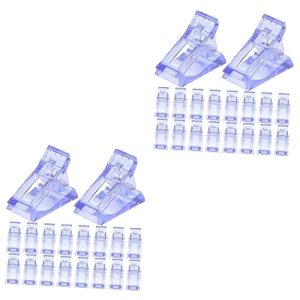 Hemoton 40 Pcs Nail Art Nail Clips for Extension Nail Extended Model Clips Nail Clipper Plastic Nail Tips Clip Manicure Supplies Nail Auxiliary Clip False Nails Abs Crystal Tool