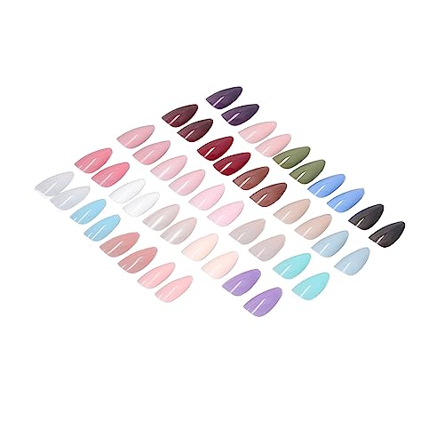 Fashionable Press On Fake Nails Art Tips, Full Cover Pure Color, 576pcs, Breathable & Skin Friendly, for Acrylic Nails, Dipping Nail Powder, Gel Nail Polish, Nail Salon DIY - Image 8