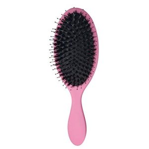 Hair Brush Boar Bristle Brush with Detangling Pins Paddle Detangler Hairbrush for Women Mens and Kids Daily Use