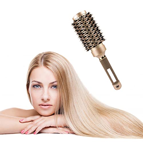 Professional Detangling Hair Round Brush with Non-Slip Handle, Ceramic Nano Coating, Nylon Bristles - Image 2