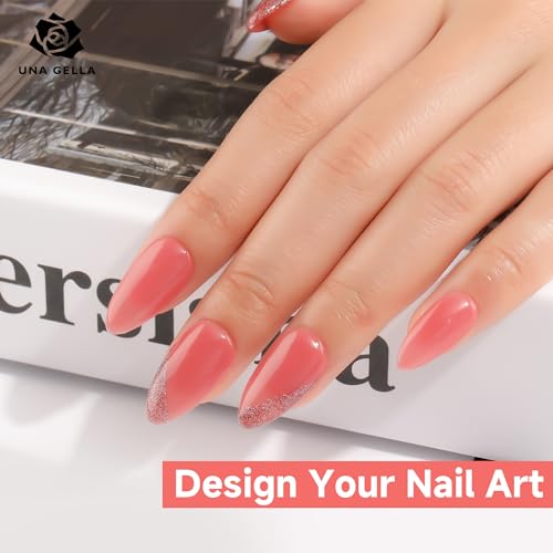 UNA GELLA Sugar Pink Base Builder Gel Nail Polish 15ml Color Rubber Builder Gel Base Coat Soak Off U V Longer Lasting Solid Base Gel for Fake Nails Form Extension Enhancement Shaping All-in-one Bottle - Image 6
