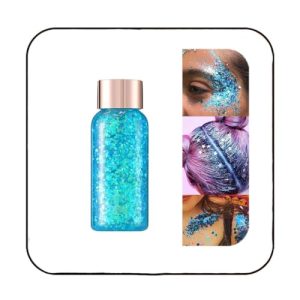 Glitter Eye Shadow Metallic Highly Pigment Eyeshadow Sequin Cosplay Party Eyes Makeup for Women and Girls Pack of 1 (Blue)