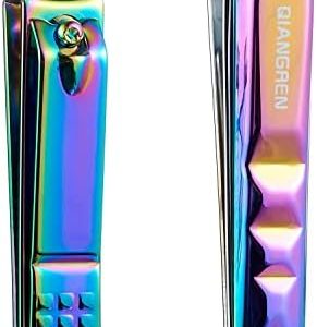 Ergonomic Stainless Steel Nail Clipper Set for All Ages, Sharp Cutting