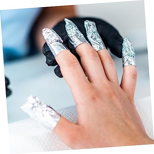 NOLITOY 300pcs Nail Remover Foil Nail Remover Clips Soak off Foils Nail Cleaning Tin Foil Nails Gel Foil Wraps with Cotton Pad Double Color Bowls Manicure Aluminum Foil Polish - Image 6