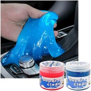 2PCS Car Cleaning Gels, Putty Auto Detailing Tools Car Interior Cleaner Cleaning Slime, Car Putty Detail Cleaning Removal for Air Vent Interior, Universal Car Accessories (Blue+Pink)