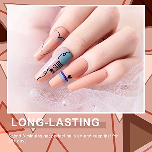 Gel Nail Polish Set 6 x 10 ML Nude Gel Nail Kit Milky Khaki Classic Colors UV LED Lights Cure Nail Art Soak off Gels DIY Home Nails Salon Nails Manicure - Image 4