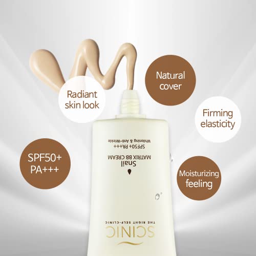 SCINIC Snail Matrix BB Cream 1.35 fl oz(40ml) | Fill with moisture and nourishment, natural cover for skin texture | Korean Skincare - Image 2