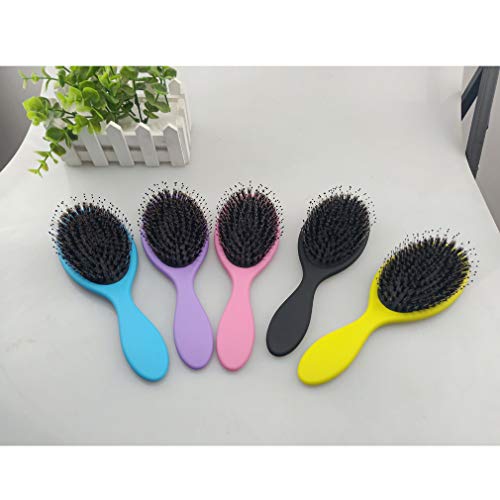 Hair Brush Boar Bristle Brush with Detangling Pins Paddle Detangler Hairbrush for Women Mens and Kids Daily Use - Image 3
