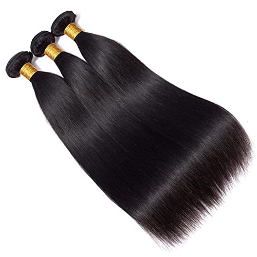 10A Straight Bundles Human Hair 18 20 22 inch Brazilian Virgin Human Hair Bundles Straight 100% Unprocessed Virgin Hair Straight Weave Bundles Human Hair 3 Bundles Deals - Image 2