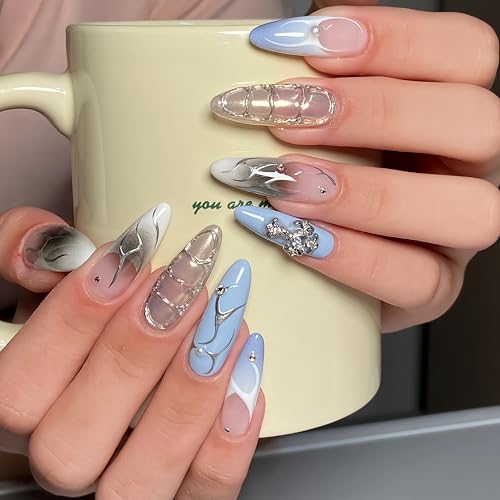 UNA GELLA Medium Stiletto Nails Press On 504Pcs Medium Stiletto Nail Tips Full Cover Pre-matte Stiletto Gel Press On Nails Clear Fake False Nails For Nail Extensions Home Nail Art Salon 12 Sizes - Image 3