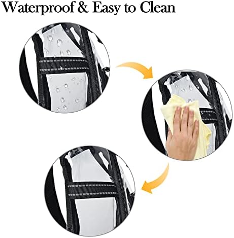 Clear Sling Bag,Transparent Crossbody Bag with Reflective Belt,Zipper Shoulder Pocket, Breathable Back Cushion - Image 8