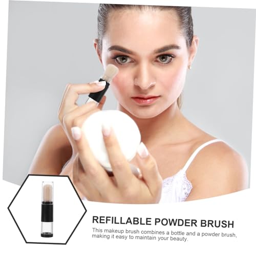 Mipcase Makeup Brush Bottle Brush Foundation Brush Make up Brush Small Powder Brush Blush for Makeup Refillable Powder Brush Makeup Powder Brush Nylon Travel Loose Powder Portable - Image 4