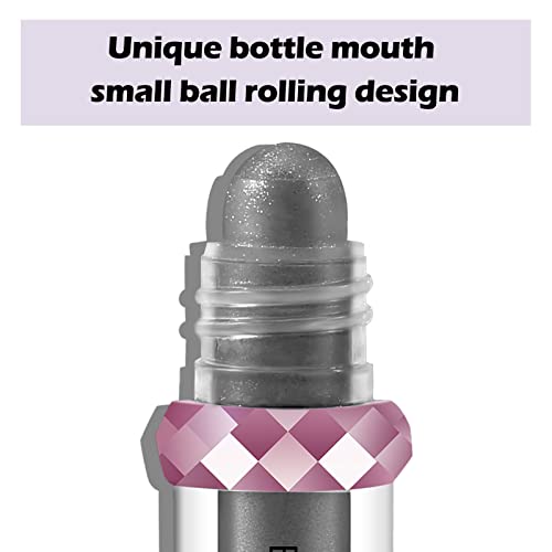 Boobeen Roll-on Shimmer Eyeshadow Powder, Glitter Eye Shadow Stick for Eye Makeup, Metallic Creamy Eye Shadow Powder for Eyes Highlighter Brightener - Image 4