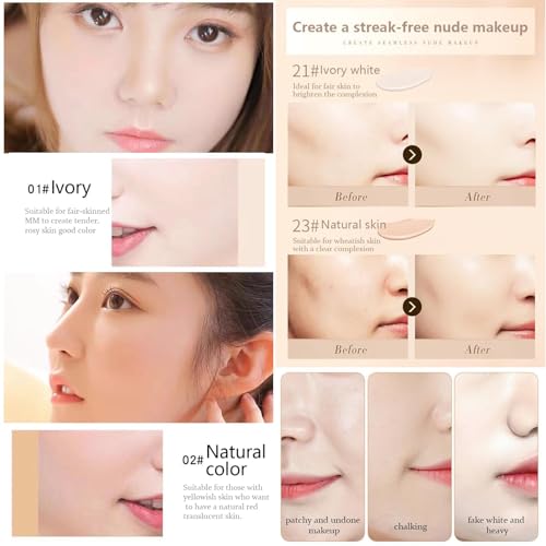Butterfly Air Cushion BB CC Cream Moisturizing Foundation Primer Ivory 30ml - Image 5
