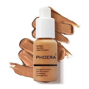 PHOERA Full Coverage Matte Liquid Foundation Oil Control Concealer 30ml 8 Colors