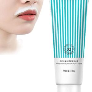 Skinetic Peach Fuzz Hair Removal Cream, Facial Hair Removal Cream Face, Upper Lip Hair Removal for Women, Peach Fuzz Remover 100g, Gentle & Painless Depilatory Cream for Facial Mustache (1Pcs)