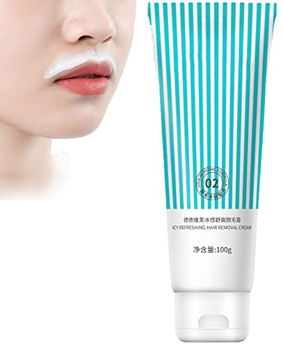 Skinetic Peach Fuzz Hair Removal Cream, Facial Hair Removal Cream Face, Upper Lip Hair Removal for Women, Peach Fuzz Remover 100g, Gentle & Painless Depilatory Cream for Facial Mustache (1Pcs)
