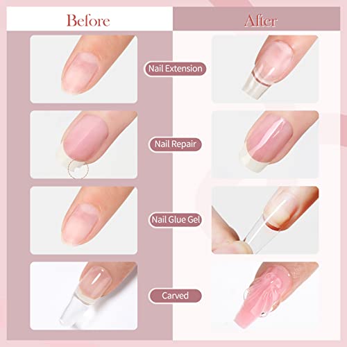 BORN PRETTY Nude Non-Stick Nail Extension Gel 15ml - Image 8