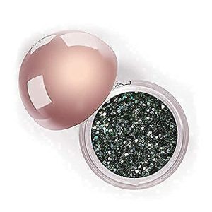 LA Splash Cosmetics Metallic Luster Sparkling Loose Glitter Green Eyeshadow Single Powder for Lips/Hair/Nail/Body - Crystallized Glitter (Appletini)