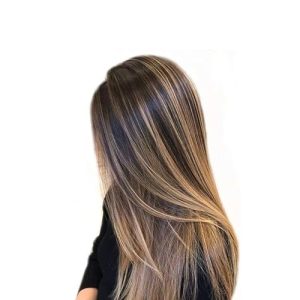 Human Hair Straight Long Wig Ombre Blonde Mix Highlights #2/27 Colored 13X6 HD Transparent Lace Front Wig With Baby Hair 100% Virgin Glueless Brazilian Hair 150% Density For Black Women 18 Inches