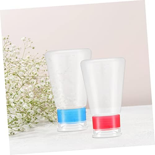 2pcs Bottled Clear Nail Polish Plastic Containers Liquid Dispenser Mini Pump Bottle Liquid Pump Dispenser Make up Removers Small Pump Bottle Dispenser Push Down Dispenser Square - Image 6
