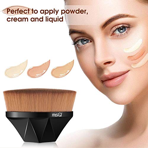 Foundation Brush Makeup Brush with Case, Black - Image 2
