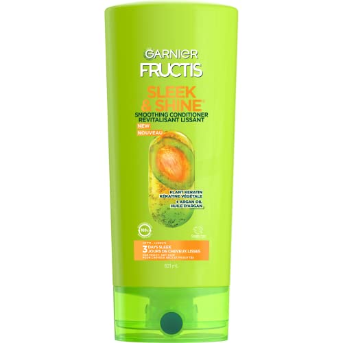 Garnier Fructis Sleek and Shine Conditioner, Frizzy, Dry, Unmanageable Hair, 21 fl; oz.