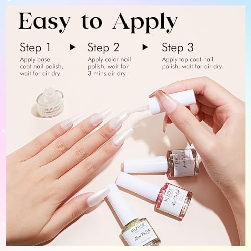 MIZHSE Nail Polish: Mermaid Pearl Nail Polish 6 Colors, Aurora Effect Nail Polish Air Dry Fast, Water-based Nail Polish Non Gel White Silver Gold Green Long Lasting Nail Art Manicure Home Gift - Image 7