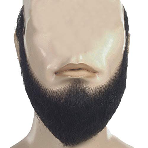 HX4 Full Face Lincoln Beard White Medium with Wig and Spirit Gum Remover Kit - Image 4