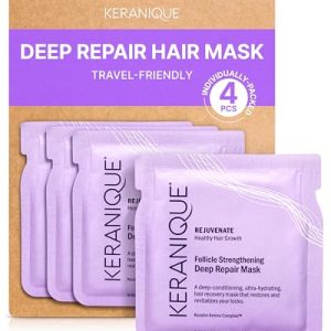 Keranique Hair Mask for Damaged Hair - Deep Repair, Hydrating Hair Mask for Dry, Fine Hair - Moisture and Hydration Deep Conditioner with Keratin Protein - Intense Repairing Moisturizer for Women