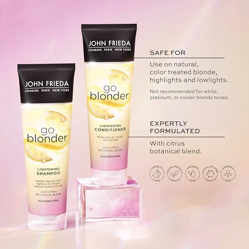 John Frieda Sheer Blonde Go Blonder Shampoo Conditioner Set 8.3 oz Blonde Hair - Image 6