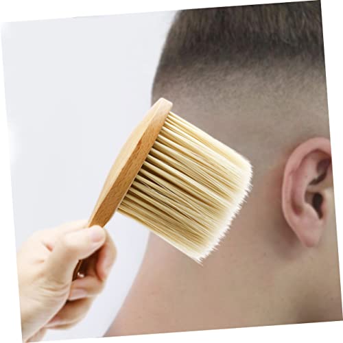 Solid Wood Hair Brush Duster and Facial Cleaning Brush for Hair Cutting and Neck Cleaning - Image 4