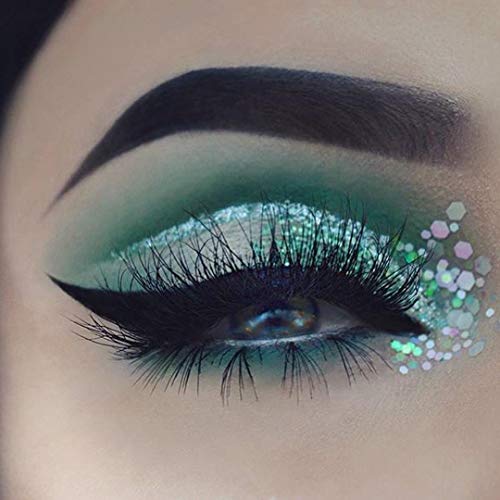 LA Splash Cosmetics Metallic Luster Sparkling Loose Glitter Green Eyeshadow Single Powder for Lips/Hair/Nail/Body - Crystallized Glitter (Appletini) - Image 6