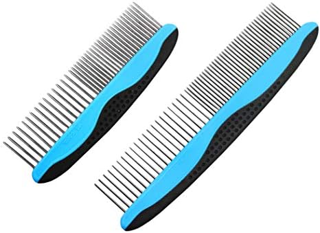 Pets First 2 Pack Dog Comb Small & Large PET Comb for Small & Large Breeds & Areas. Premium Anti-Slip Comfort Grip Ergonomic Handle for Your Dog & Cat with Durable Stainless-Steel - Image 4
