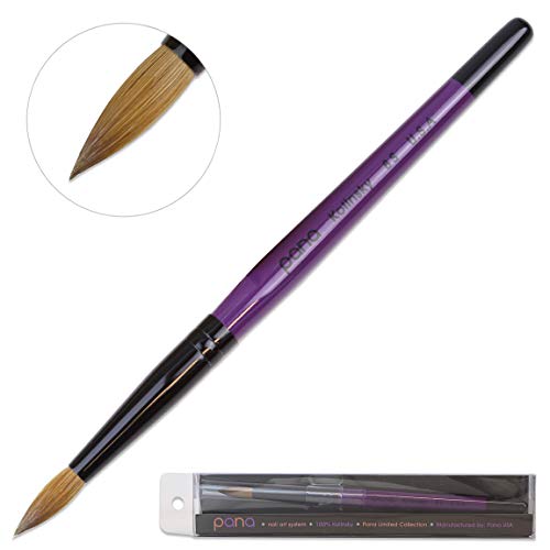 Pana Purple Wood Kolinsky Acrylic Nail Brush (Size: 6, 8, 10, 12, 14, 16, 18, 20, & 22) Kolinsky Hair (Size 8) - Image 2