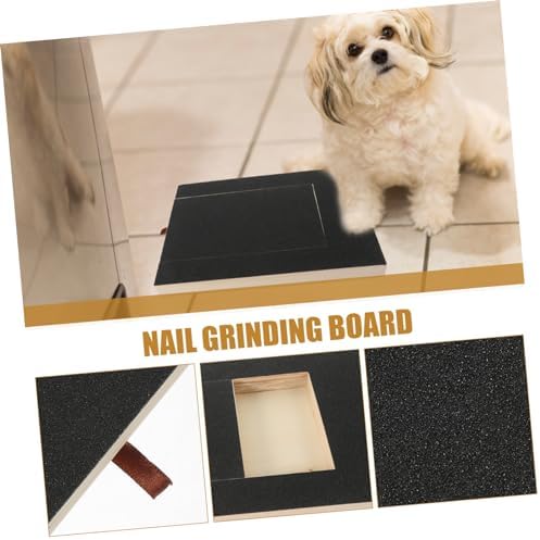 Dog Scratcher Dog Nail Scraper Toy Scrapper Pet Supplies Nail Filing Board for Dogs Nail Trimming Scratcher Dog Nail Grinder Board Scratch Pad for Dogs Nail Polish Wooden Pull-Out - Image 5