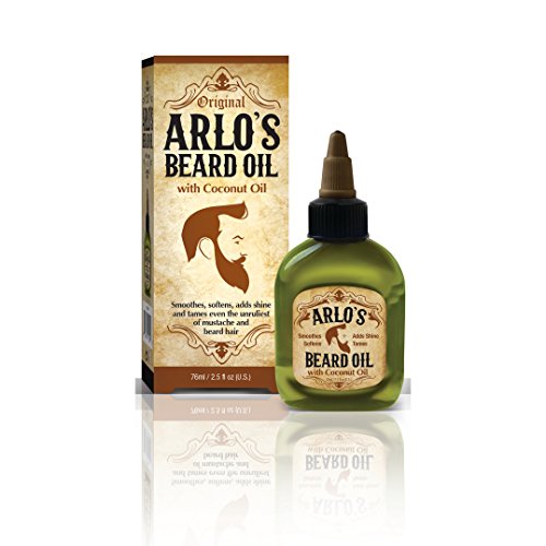 Arlo Natural Coconut Oil Beard Oil 2.5oz Pack of 3 for Soft Healthy Beards