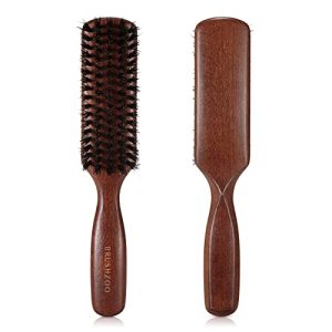 Hair Brush, Boar Bristle Brush for Men Thin Fine Normal Hair, Beech Handle, Boar Bristle Hairbrush for Hair & Beard
